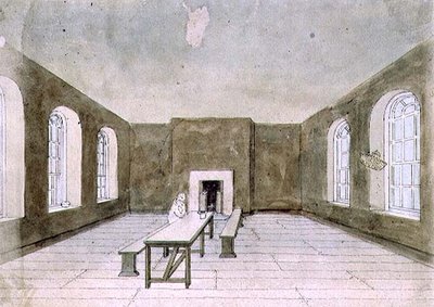 The Condemned Room, Newgate Prison (akvarell) av Frederick Nash