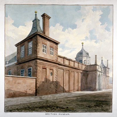 Utsikt över British Museum, Bloomsbury, London, c1807 av Frederick Nash