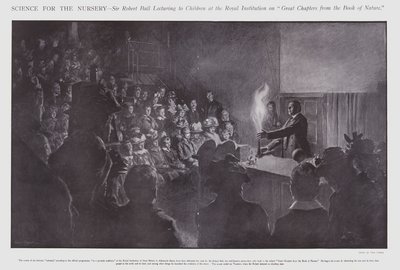Sir Robert Ball föreläser för barn på Royal Institution (litho) av Frederick Pegram