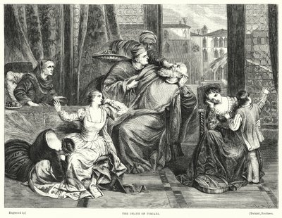 Foscaris död (gravyr) av Frederick Richard Pickersgill