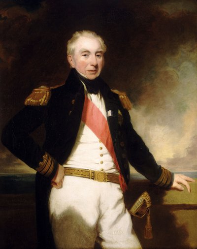 Amiral Sir Robert Stopford (1768-1847), början till mitten av 1800-talet (olja på duk) av Frederick Richard Say