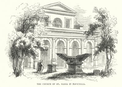 Kyrkan St Maria in Navicella (gravyr) av Frederick William Fairholt