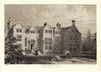 Losely House, Surrey (litotint) av Frederick William Hulme
