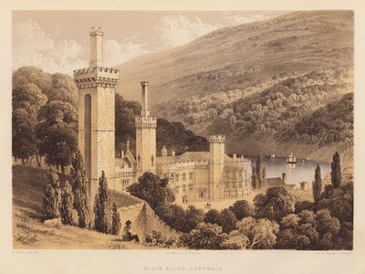 Place House, Cornwall (akvatint) av Frederick William Hulme