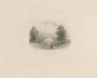 Trentham Hall: gravyr (vinjeterad), nd [c 1843] (tryck) av Frederick William Hulme