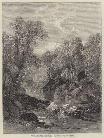 Landskap vid Welsh River av Frederick William Hulme