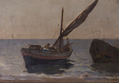 Boats on the Shore, tidigt 1900-tal av Frederick William Jackson