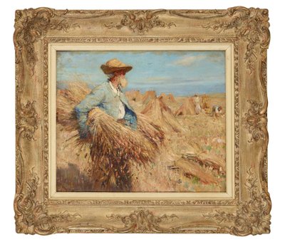 Harvest Time (olja på duk) av Frederick William Jackson