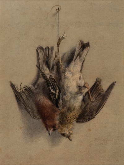 Stilleben, lärkor av Frederick William Jackson