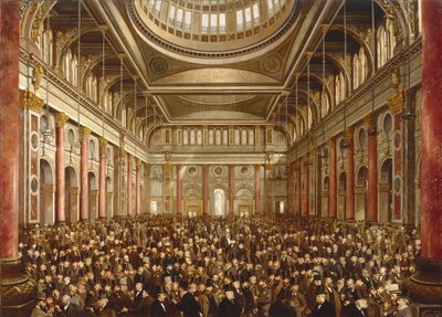 Interiör av Manchester Exchange av Frederick and Saunders H.L. (19th Century) Sargent