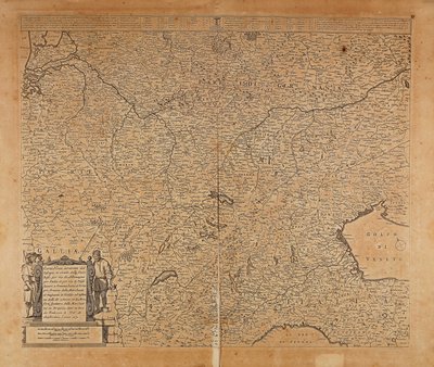 Central-Norra Europa och norra Italien, Karta av Frederik de Wit, Amsterdam, Kopparstick av Frederick de Wit