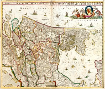 Gelderland, Utrecht, Nordholland, Sydholland, Nederländerna av Frederick de Wit