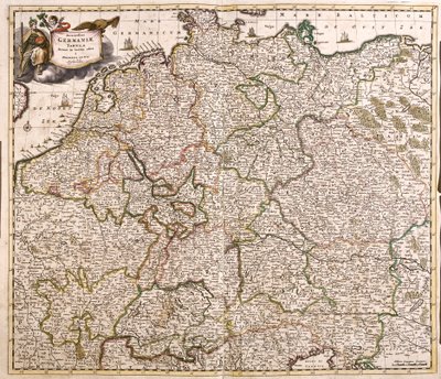 Karta över Tyskland (etsning av Frederick de Wit