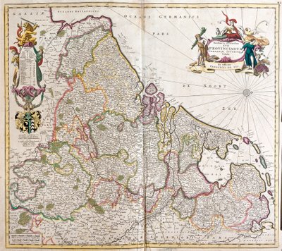 Karta över Nedre Tyskland (Tyskland) (etsning av Frederick de Wit