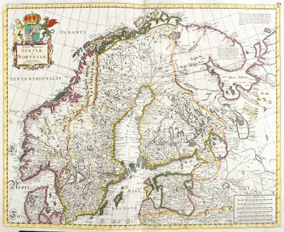 Karta över Sverige och Norge (etsning av Frederick de Wit