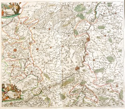 Karta över Liège stift (Belgien) (etsning av Frederick de Wit