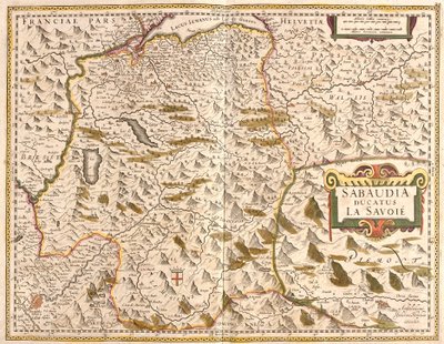 Karta över hertigdömet Savoie (Frankrike) (etsning av Frederick de Wit