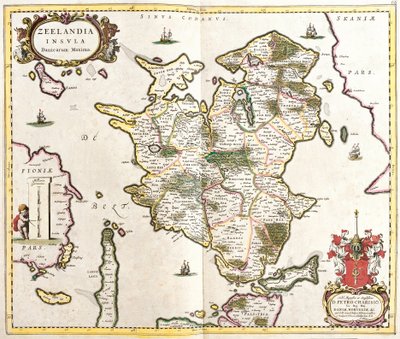 Karta över ön Zelande (Nederländerna) (etsning av Frederick de Wit
