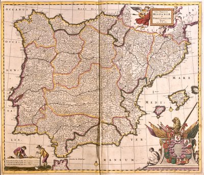 Spanien  Portugal av Frederick de Wit