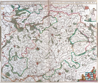 Vallonien, Champagne-Ardenne, Lorraine, Belgien, Frankrike, Luxemburg av Frederick de Wit