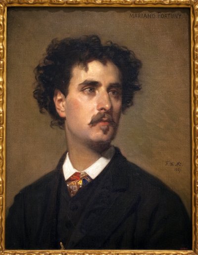 Porträtt av målaren Mariano Fortuny y Marsal (1838-1874). Målning av Federico de Madrazo (1815-1894), olja på duk av Frederico de Madrazo