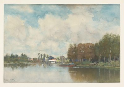 holländska kanalen av Fredericus Jacobus van Rossum du Chattel (signed by artist)