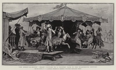 Merry-go-Round, smarta besökare på en landsmässa på 1700-talet av Frederik Hendrik Kaemmerer