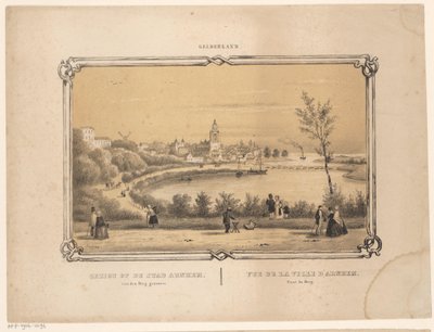 Utsikt över Arnhem Utsikt över staden Arnhem från den Berg (titel på objekt) Gelderland (serietitel på objekt) av Frederik Lodewijk Huygens