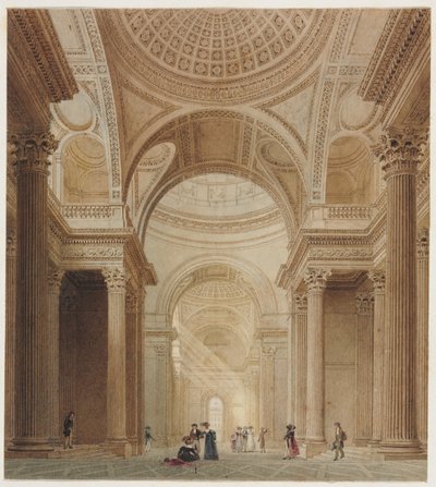Interiör av Pantheon i Paris. av Fredrick Nash