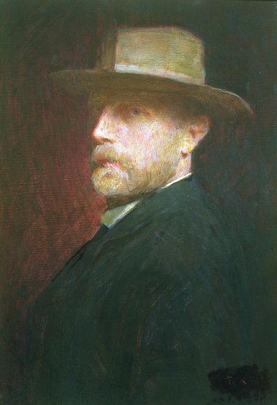 Självporträtt (olja på duk) av Fredrik Kolstoe