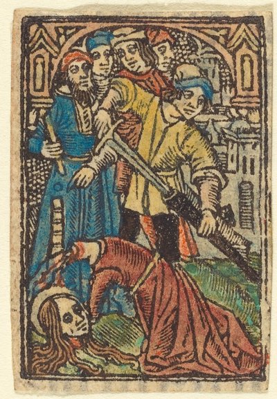 Halshuggning av Saint Catherine (?) av French 15th Century