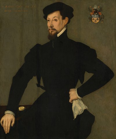 Porträtt av en medlem av familjen Quaratesi av French 16th Century