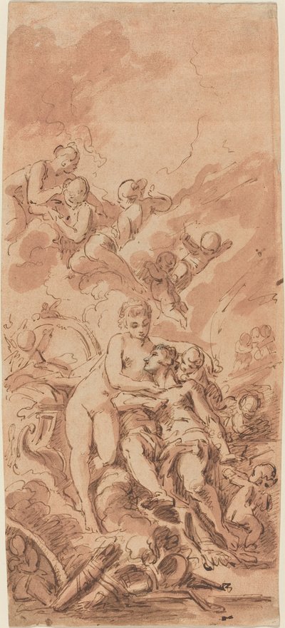 Venus vid Vulcans smedja av French 18th Century