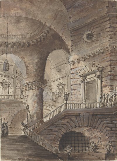 romerskt fängelse av French 18th Century Follower of Giovanni Battista Piranesi