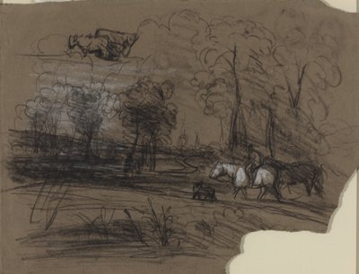 Ryttare på landsbygden av French 19th Century