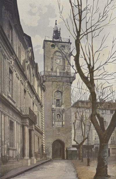 Aix, stadshuset och klockstapeln av French Photographer