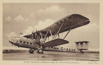 Avion Hengist Hendley Sida 42, Typ Paris-Londres av French Photographer