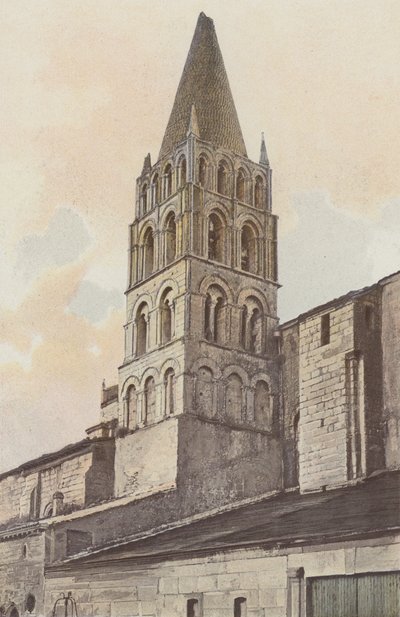 Bassac, kyrkans klocktorn av French Photographer
