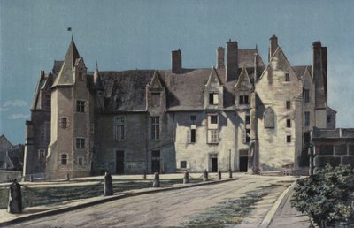Bauge, Chateau (stadshuset och gendarmeriet), Tillsammans på torget av French Photographer