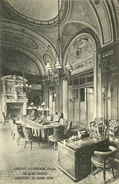 Styrelserum, Credit Lyonnais bank, Paris (s/v foto) av French Photographer