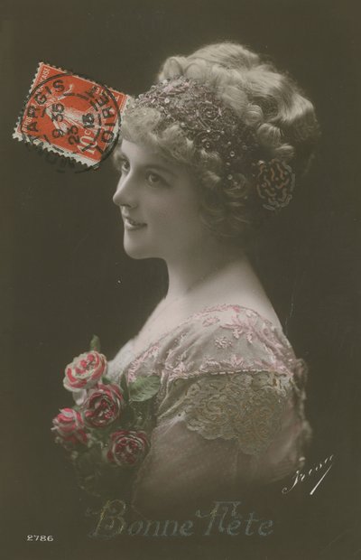 Grattis på födelsedagen. Vykort skickat 1913. av French Photographer