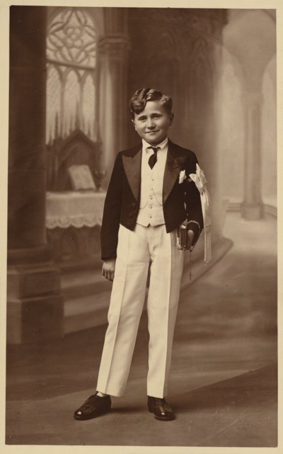 Pojke som deltar i första nattvarden av French Photographer