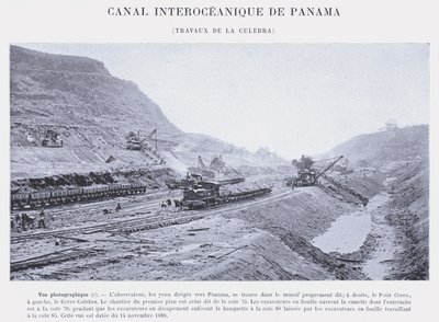 Panama Interoceanic Canal, Culebra Works (s/v foto) av French Photographer