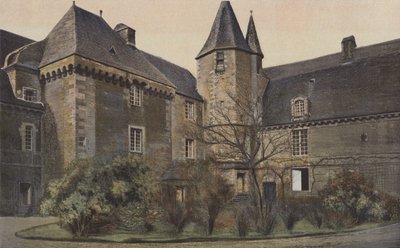 Carrouge, Chateau, Fasad på gården av French Photographer