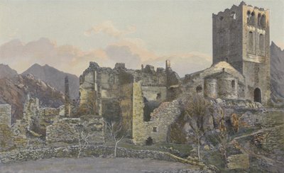 Casteil, ruinerna av det gamla klostret St-Martin-du-Canigou av French Photographer