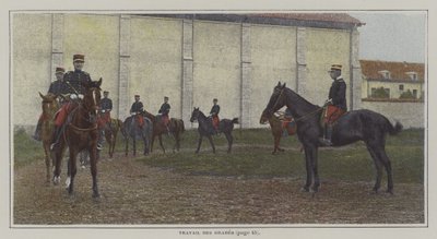 Kavalleristträning (färgfoto) av French Photographer