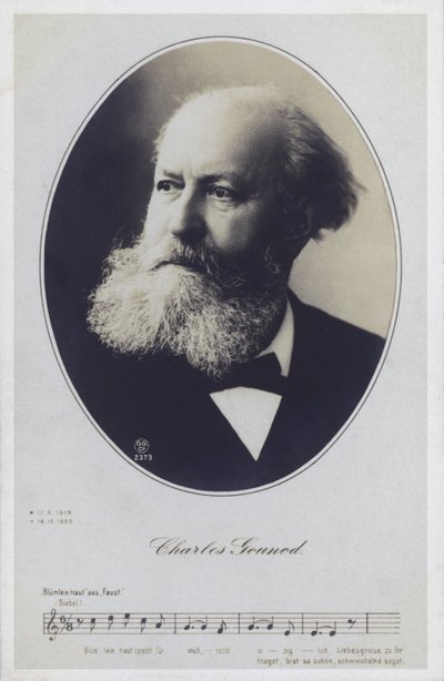 Charles Gounod, fransk pianist och kompositör (s/v foto) av French Photographer