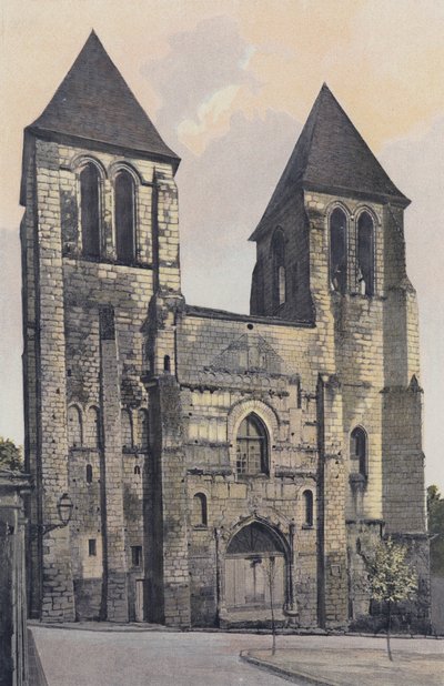 Chinon, Saint-Mexme Church, Fasad O (skola) av French Photographer