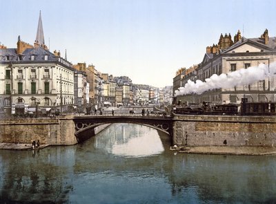 Sammanflödet av Edre och Loire i Nantes, 1890-1900 av French Photographer