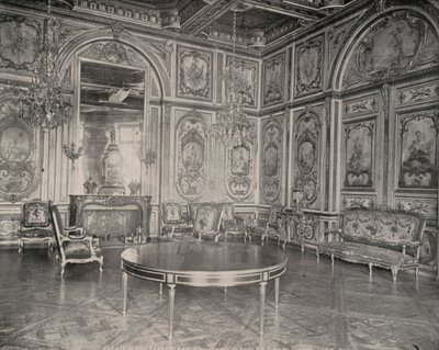 Rådgivningsrum, Palace of Fontainebleau (s/v foto) av French Photographer